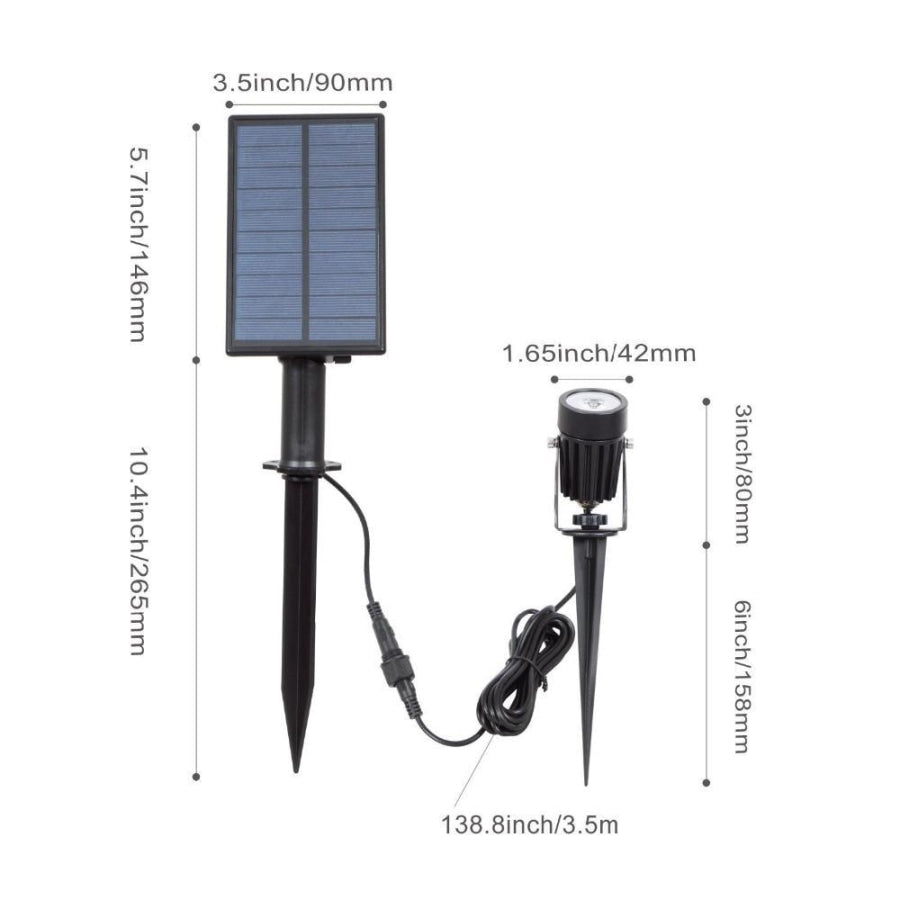 Holofote Led Solar à Prova d' água Led com Painel Solar