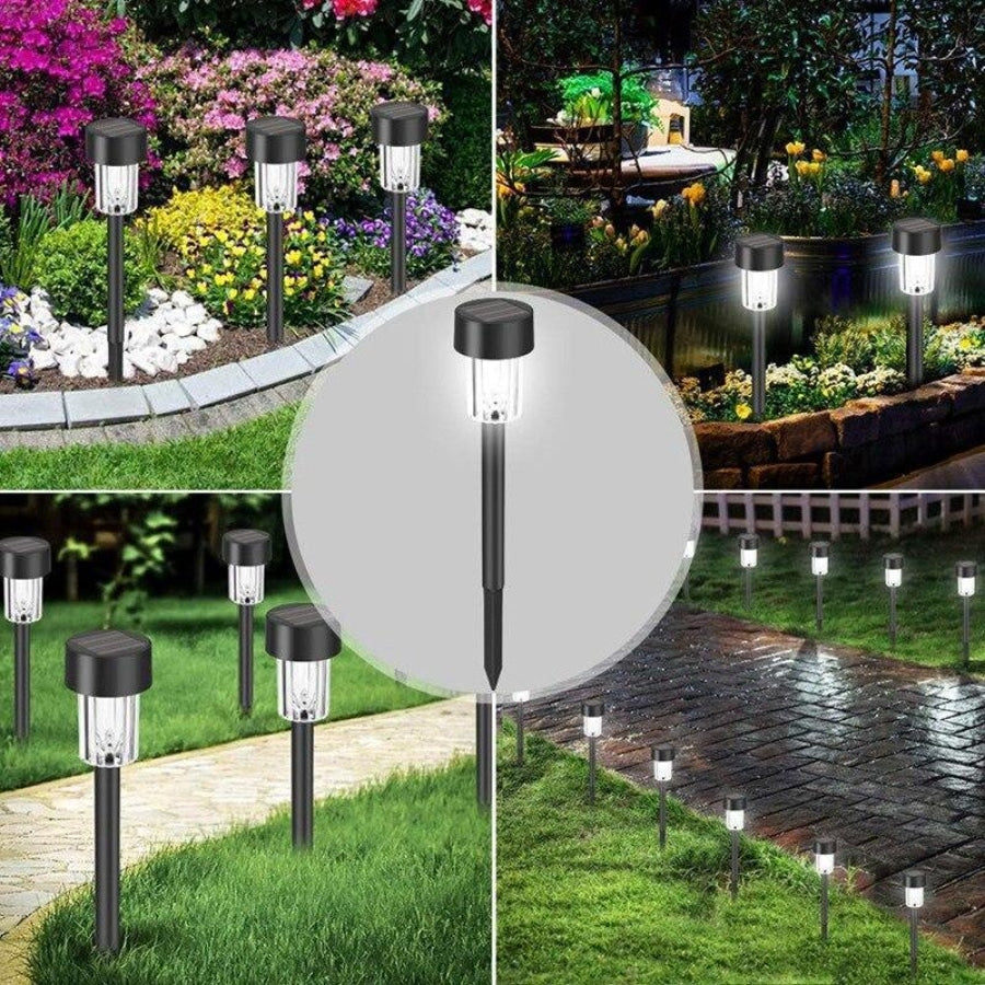 Luminária Para Jardim de Led com Painel Solar Kit com 12