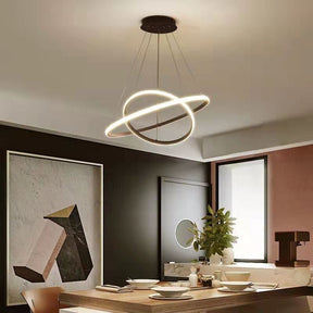 Lustre de Teto Circular Duplo em Led