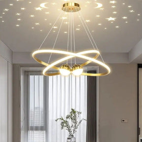 Lustre de Teto Circular Duplo em Led